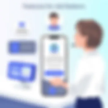Features for Job Seekers on Higher Me Visual representation of features available to job seekers on the Higher Me app.