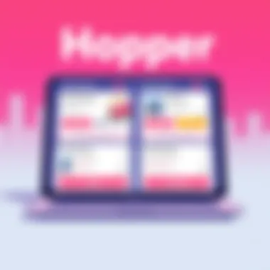 Hotel Booking Comparison in Hopper Comparison of hotel booking options within the Hopper app