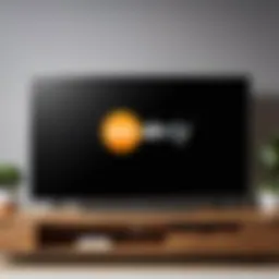 Sling TV logo on a modern television screen