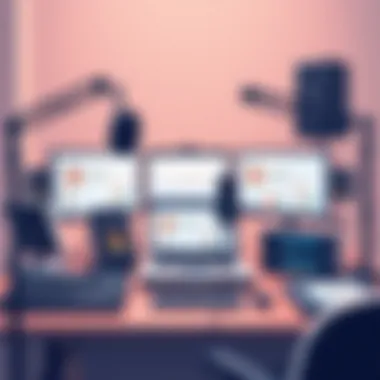 Essential Podcast Gear High-quality podcast recording equipment setup