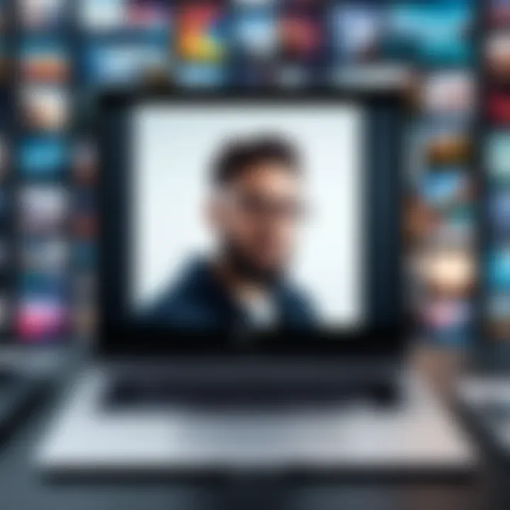 Example of video clips arranged for posting