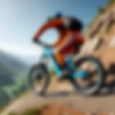 Profile of Rad Power bike on a steep hill