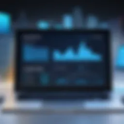 Innovative financial technology concept