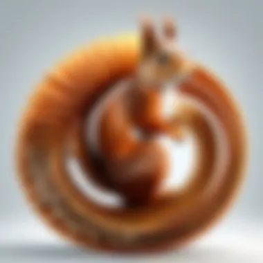 Whimsical Squirrel Spiral