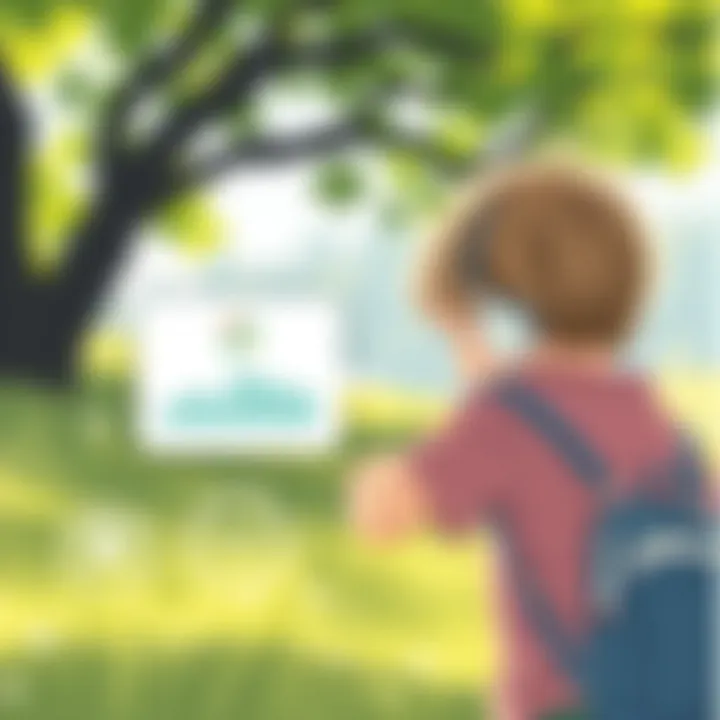 Image illustrating the Jiobit Next in use with a child outdoors