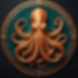 Mysterious Kraken logo symbolizing power and intrigue