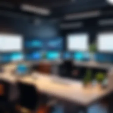 Inside a Cutting-Edge Startup Environment Innovative startup workspace