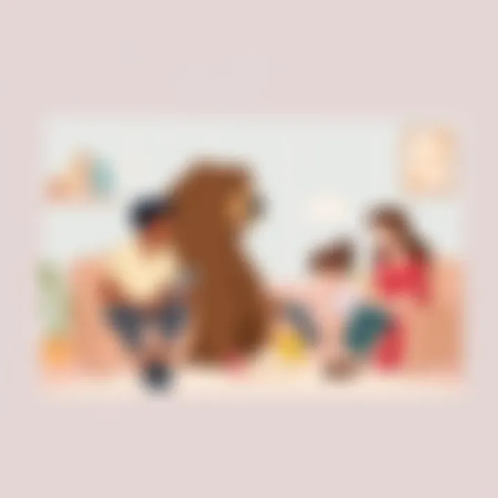 Illustration of family dynamics positively influenced by the app