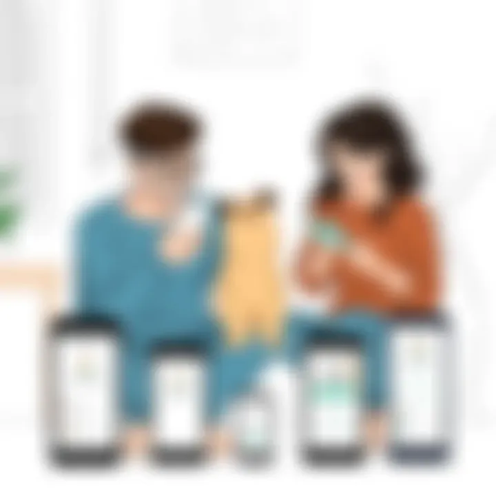 Parents engaging with the Mama Bear App on various devices