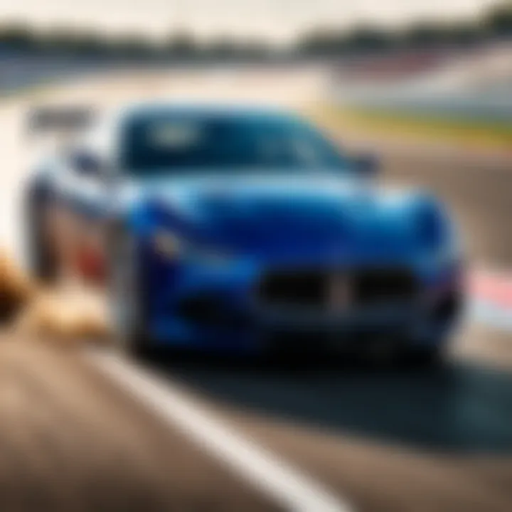 Maserati at a racetrack emphasizing performance