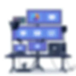 Streaming setup showcasing multiple platforms