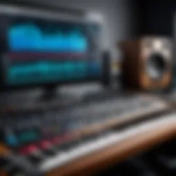 Music recording studio setup with iPhone