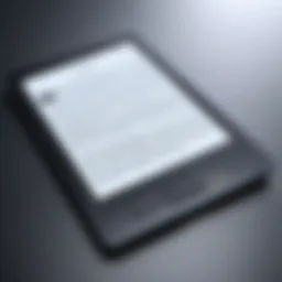 Amazon Kindle device featuring physical buttons