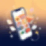 Dynamic interface of a marketplace app showcasing diverse items for sale