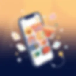 Dynamic interface of a marketplace app showcasing diverse items for sale