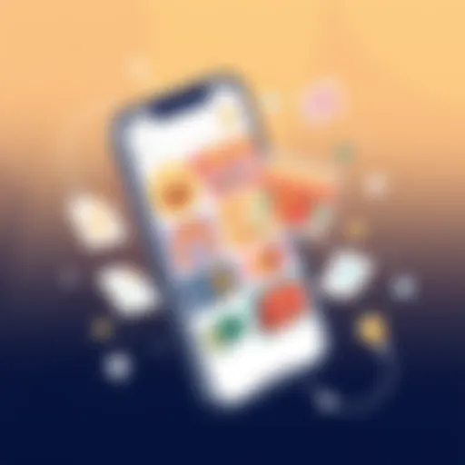 Dynamic interface of a marketplace app showcasing diverse items for sale