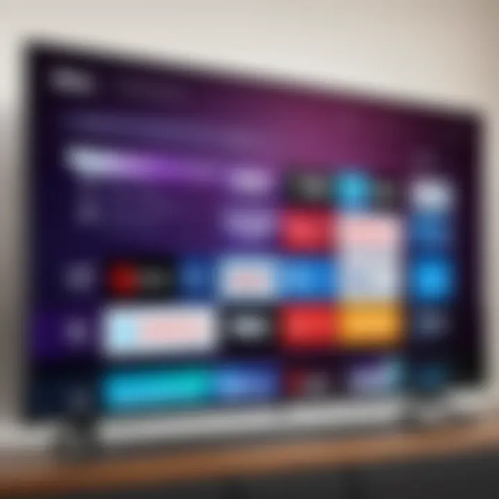 User-friendly Roku interface on smart TV