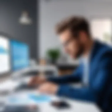 Empowering Small Business Financial Decisions Small business owner analyzing financial data