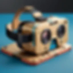 A detailed view of the Nintendo Labo VR Headset showcasing its unique design elements.