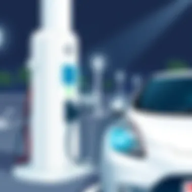 Nissan Leaf charging station displaying electric vehicle infrastructure