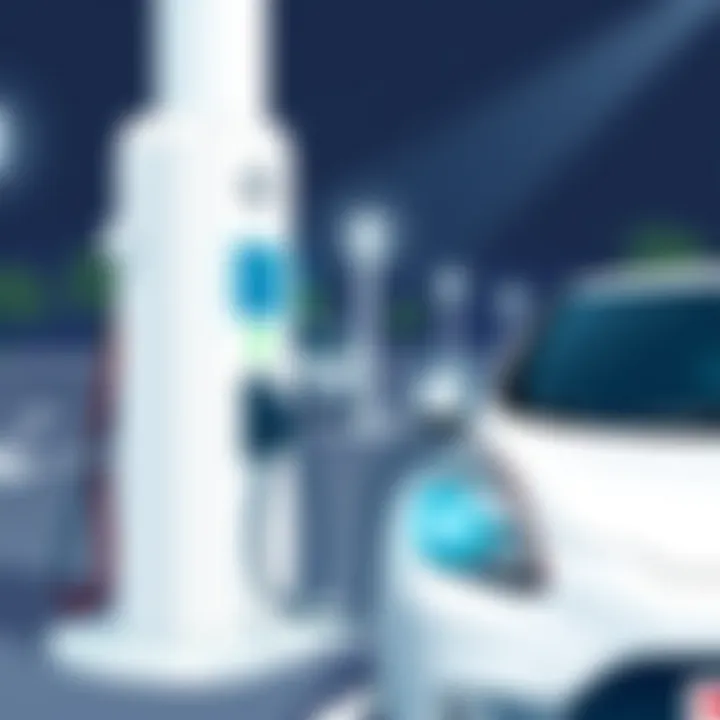 Nissan Leaf charging station displaying electric vehicle infrastructure