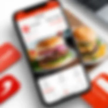 Smartphone displaying DoorDash interface with multiple restaurant options