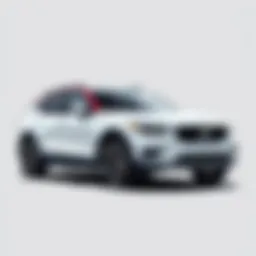 Sleek exterior design of the Polestar electric car SUV