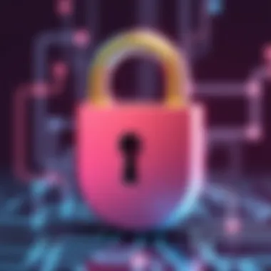 Privacy and Safety in Digital Dating A padlock symbolizing privacy and security concerns in online dating platforms.