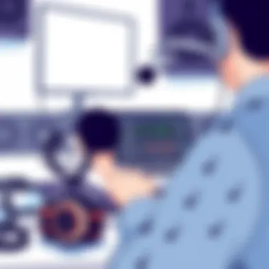 Illustration of remote audio production with Zencastr Mobile