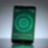 Visual representation of spyware detection on an Android screen