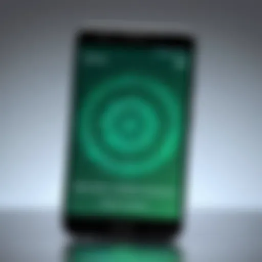 Visual representation of spyware detection on an Android screen