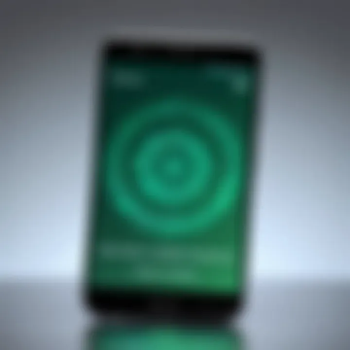 Visual representation of spyware detection on an Android screen