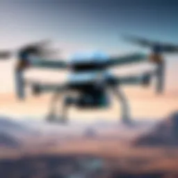 Futuristic Drone Delivery Concept