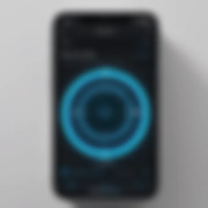 User interface of a ring security app on a smartphone.