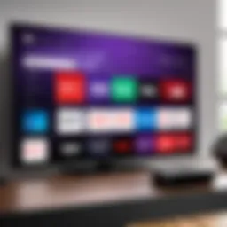 Roku TV showcasing vibrant user interface