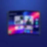 Multitasking on Samsung Galaxy Z Fold Samsung Galaxy Z Fold open display showcasing multitasking capabilities