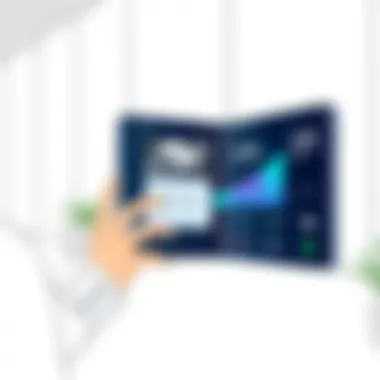 User interacting with Samsung Galaxy Z Fold in a modern setting