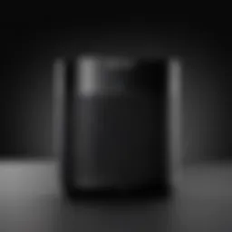 Sonos One SL Shadow Edition front view showcasing its sleek design