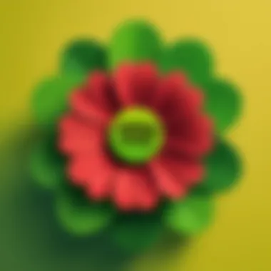 Artistic visualization of benefits of Spotify offer unfolding like a flower