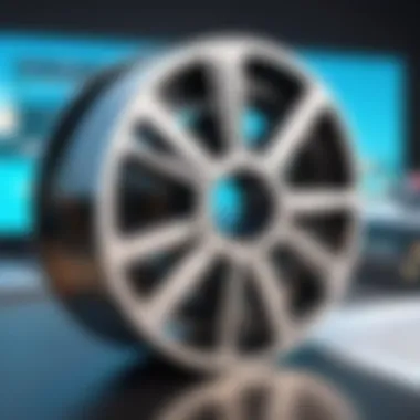 Account Linking Aesthetics Artistic representation of a movie reel linking accounts