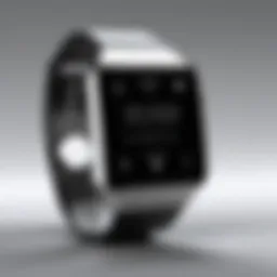 Futuristic design concept of Tesla iWatch