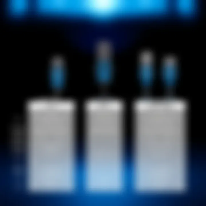 A visual comparison chart of different Blue microphone models and their specifications.