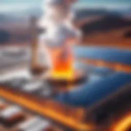 A geothermal power plant harnessing Earth's heat.