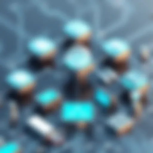 A visual depiction of IoT devices interconnected through AI