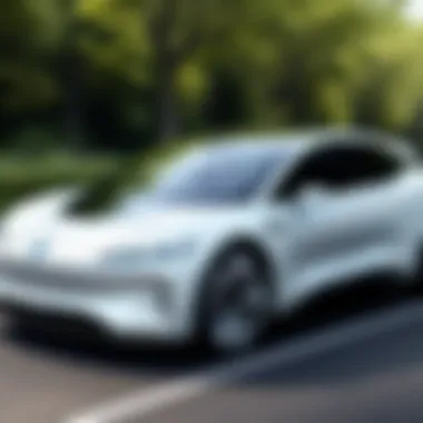 Sustainability Focus in Luxury Electric Vehicles Visual representation of sustainability efforts in the luxury electric car industry.