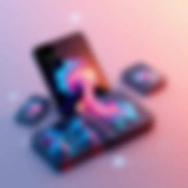 A futuristic concept design of hybrid mobile devices merging phone and tablet features