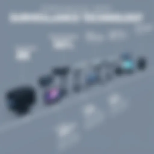 A historical timeline showcasing key events in the evolution of surveillance technology.