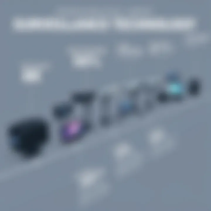 A historical timeline showcasing key events in the evolution of surveillance technology.