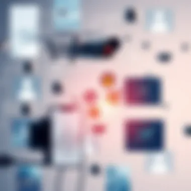 Modern Surveillance Technologies An abstract representation of modern surveillance technologies such as drones and facial recognition.
