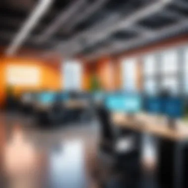 Dynamic Startup Environment Vibrant startup workspace in Indianapolis